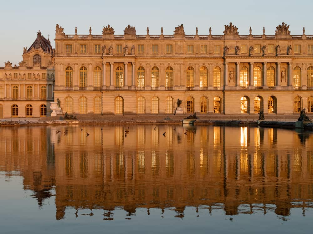 versailles and reflection in water